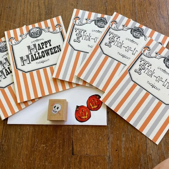 PRICE DROP!! Lot of 25 Halloween Cards and Rubber Stamps! - Picture 12 of 16